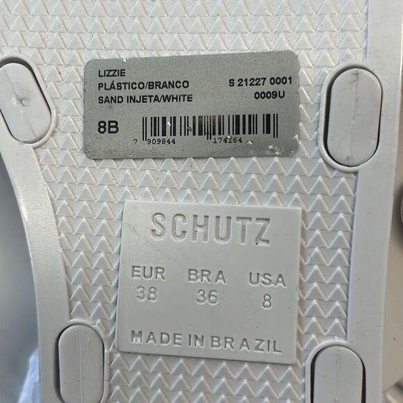 NWOB Schutz | Women’s White Silver Embellishment Lizzie Slide Sandal 8‎ - Picture 8 of 8